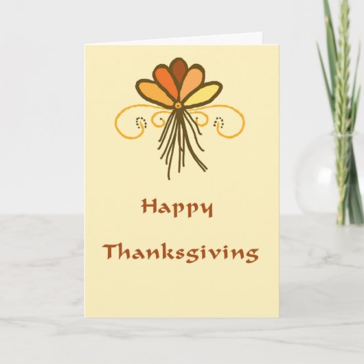 Carte Thanksgiving en automne (Devant)