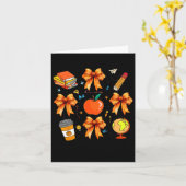 Carte Thanksgiving enseignant Coquette enseignant Bow Au (Fleur jaune)
