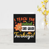 Carte Thanksgiving Enseignant I Enseigner La 3ème Année (Fleur jaune)