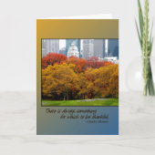 Carte Thanksgiving Fall Colours Central Park NY Bi (Devant)