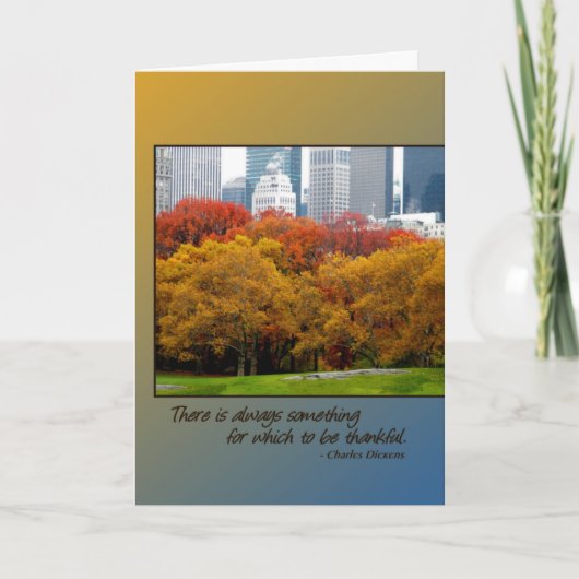 Carte Thanksgiving Fall Colours Central Park NY Bi (Devant)