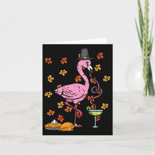 Carte Thanksgiving Flamant rose pèlerin Automne Automne
