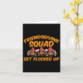 Carte Thanksgiving Friendsgiving Squad Turkey Me Friends (Fleur jaune)