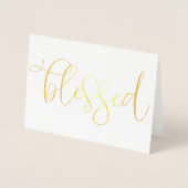 Carte Thanksgiving - Gold Foil "Bénie" (Devant)
