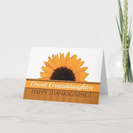 Carte Thanksgiving Great Grandgirl (Devant)