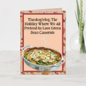 Carte Thanksgiving Green Bean Casserole Humour (Devant)
