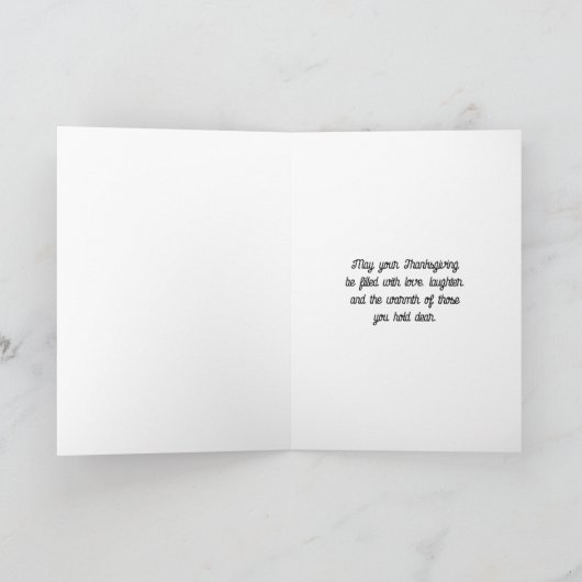 Carte Thanksgiving Greeting Design : Merci pour vous (Intérieur)