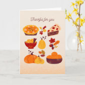 Carte Thanksgiving Greeting Design : Merci pour vous (Fleur jaune)