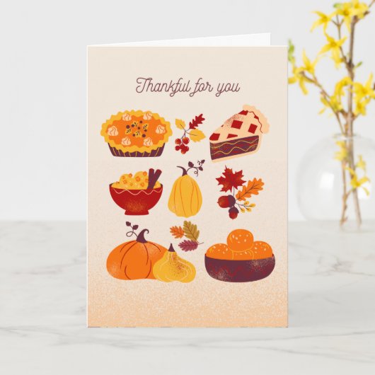 Carte Thanksgiving Greeting Design : Merci pour vous (Fleur jaune)