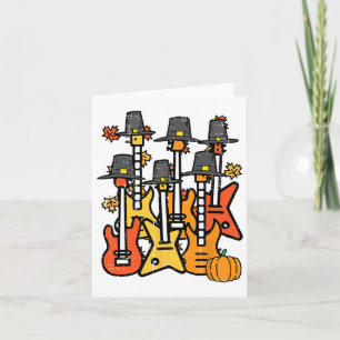 Carte Thanksgiving Guitares Fall Rock Music Riocker Men