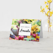 Carte Thanksgiving Holiday Autumn Harvest Table Annivers (Fleur jaune)