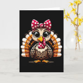 Carte Thanksgiving Leopard Turquie Thanksgiving Automne (Fleur jaune)