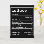 Carte Thanksgiving Lettuce Nutrition Facts Men Women Chr (Fleur jaune)