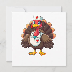 Carte Thanksgiving Nuring Turkey Hospital Medicine