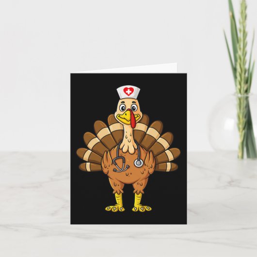Carte Thanksgiving Nurse Turkey Scrub Fun Nurse (Devant)
