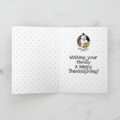 Carte Thanksgiving Old English Sheepdog (Chien-chien ang (Intérieur)