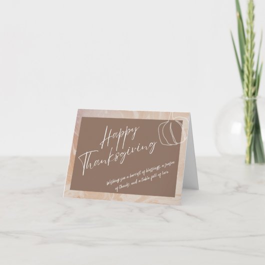 Carte Thanksgiving pliée (Devant)