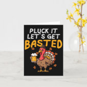 Carte Thanksgiving Pluck Il Lets Se Baser Funny Fall D (Fleur jaune)