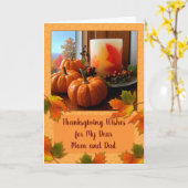 Carte Thanksgiving pour Maman et Papa La vie morte (Fleur jaune)
