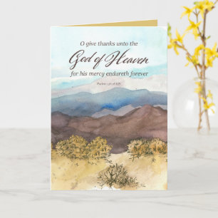 Carte Thanksgiving Psaumes 136 Merci Pour Vous Montagnes