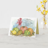 Carte Thanksgiving Psaumes Bible Verse 30 Gourds (Fleur jaune)