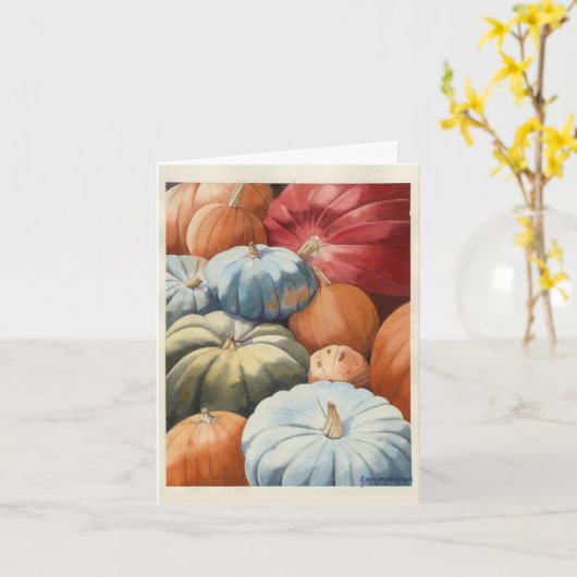 Carte Thanksgiving Pumpkins (Fleur jaune)