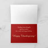 Carte Thanksgiving reconnaissant 5" de coeur x7 " (Intérieur)
