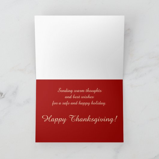 Carte Thanksgiving reconnaissant 5" de coeur x7 " (Intérieur)