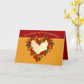 Carte Thanksgiving reconnaissant 5" de coeur x7 " (Fleur jaune)