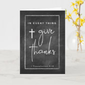 Carte Thanksgiving Religieux Donner Merci Chalkboard Loo (Fleur jaune)
