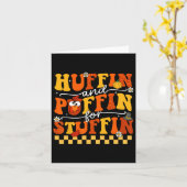 Carte Thanksgiving Run Turkey (Fleur jaune)