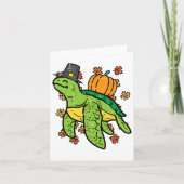 Carte Thanksgiving Sea Turtle Cute Tortoise Fall Men Wad (Devant)