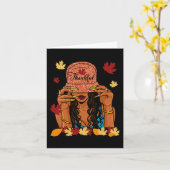 Carte Thanksgiving Thankful Afro-American Automne (Fleur jaune)