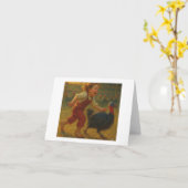 Carte Thanksgiving Turkey Chase, (Fleur jaune)