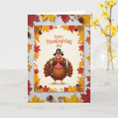 Carte Thanksgiving Turkey Cheer — Festive Holiday (Fleur jaune)