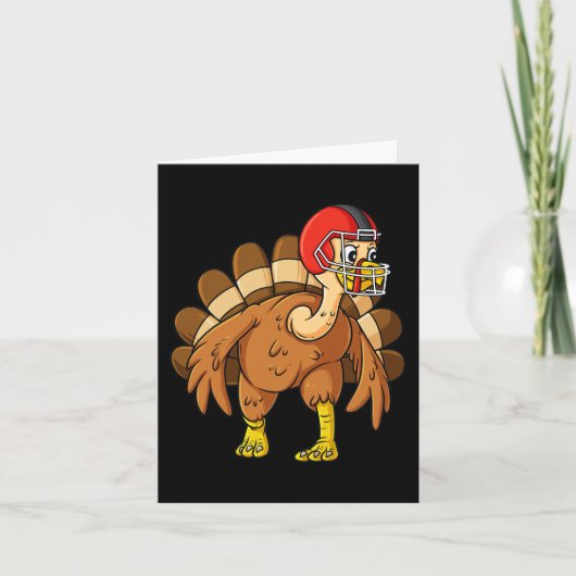 Carte Thanksgiving Turkey Defensive End Football Boys Ki (Devant)