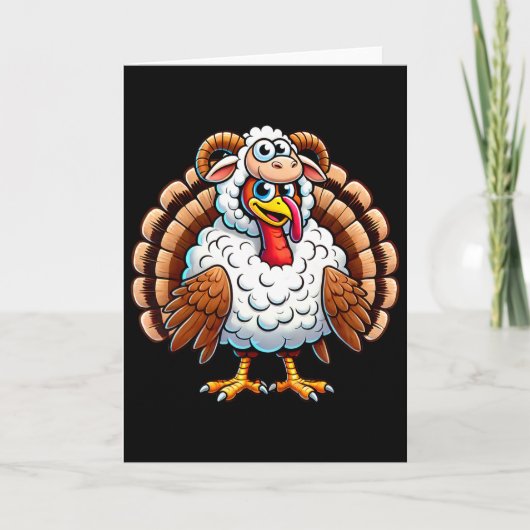 Carte Thanksgiving Turkey In Sheep Disguise Funny Holida (Devant)