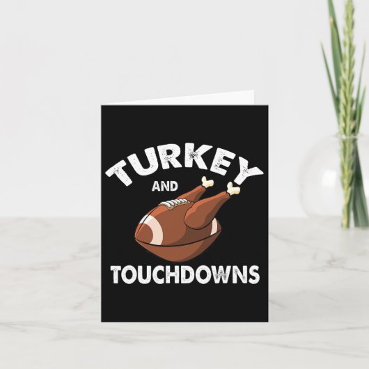 Carte Thanksgiving Turquie Et Touchdowns Football Hommes (Devant)