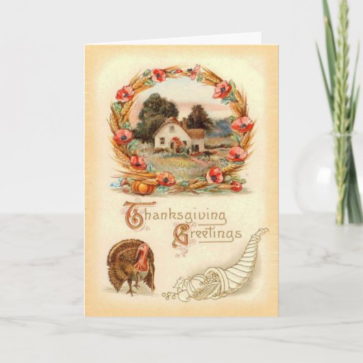 Carte Thanksgiving vintage (Devant)