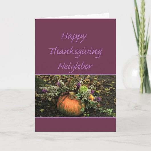 Carte Thanksgiving Voisins (Devant)