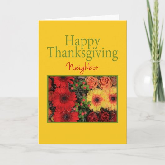 Carte Thanksgiving Voisins (Devant)