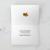 Carte Thanksgiving Vous Manquez Maman Papa Feuille (Intérieur)