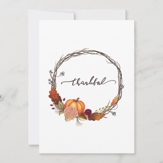 Carte Thanksgiving Wreath (Devant)