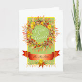 Carte Thanksgiving Wreath for Sister Custom Front (Devant)