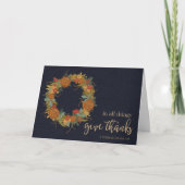 Carte Thanksgiving Wreath Scriture Donner Merci (Devant)