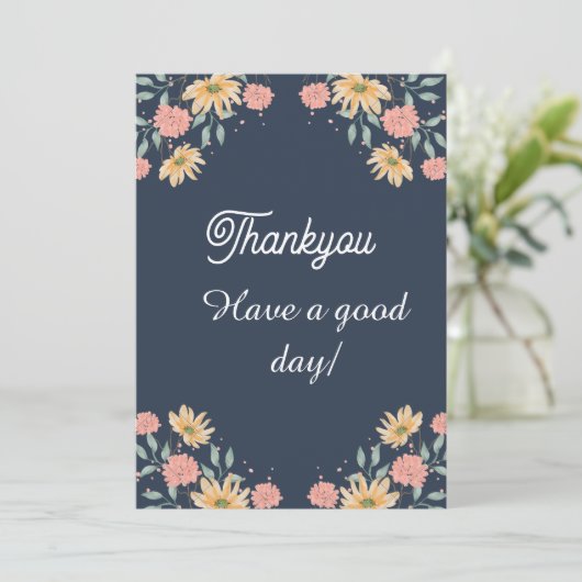 Carte Thankyou conception unique (Debout devant)