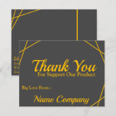 Carte Thankyou minimaliste mais élégante (Devant / Derrière)