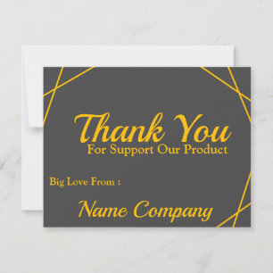Carte Thankyou minimaliste mais élégante