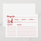 Carte Thats Amore Bridal Shower Recipe Card  (Devant / Derrière)