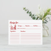 Carte Thats Amore Bridal Shower Recipe Card  (Debout devant)